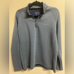 Eddie Bauer men's quarter zip blue Pullover size medium